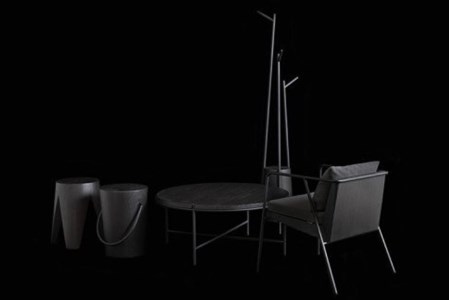 【FIL】ハンドルスツール -スミ リミテッド- MASS Series Handle Stool -SUMI LIMITED-　小国杉 スツール ハンドルスツール チェアー チェア ローチェア 椅子 インテリア 家具 木製 無垢材 炭 黒 おしゃれ リビング ダイニング Foreque 熊本 阿蘇 南小国町 送料無料