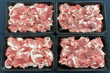 豚肉 切り落とし 1.6kg (400g×4パック) ウデ モモ 三元豚 米豚 国産 豚 冷凍