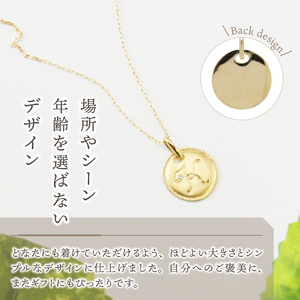 【K10】イニシャルペンダントネックレス イニシャル：Ｒ
