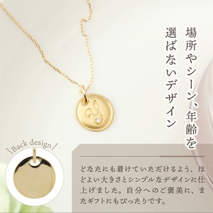 【K18】イニシャルペンダントネックレス イニシャル：Y