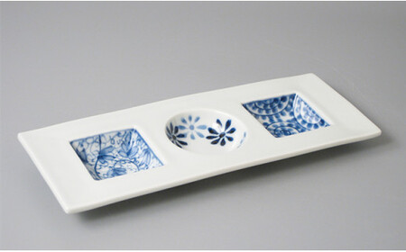 食卓セットF（小鉢1・角皿1・三品盛1・箸置き1）大慶 食器 器 うつわ 陶磁器 皿 ギフト 贈答 35000円 3.5万円 A35-438