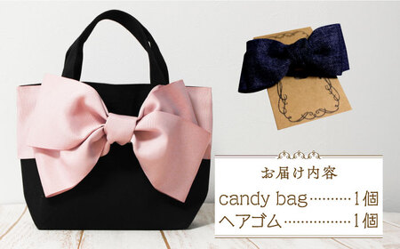 candy bag ( ピンク ) & ヘアゴム 1個 セット [ABAS006] 