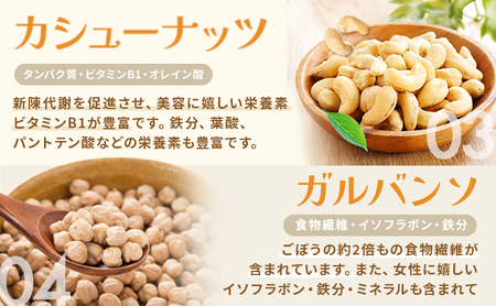 ミックスナッツ（塩味） 500g×8袋 加工食品 おつまみ アーモンド カシューナッツ ガルバンソ