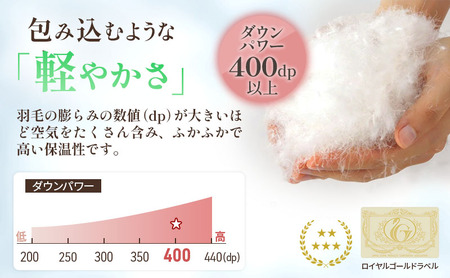 国産 羽毛布団 梅花藻 ロイヤルラベル シングルロング 近江布団 掛布団 寝具 滋賀県 米原市