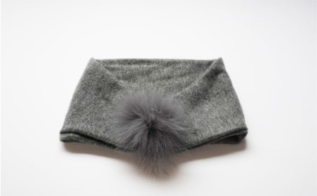 Made in Japan カシミヤティペット（グレー） RF255-NT【ファッション小物・ファッション・カシミヤティペット・カシミヤ】