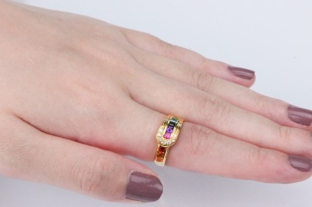 K18YG アミュレット リング（10号～14号）