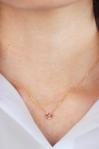 K18 アミュレット/ダイヤモンド馬蹄ペンダント（リバーシブル）【KPE-2265】