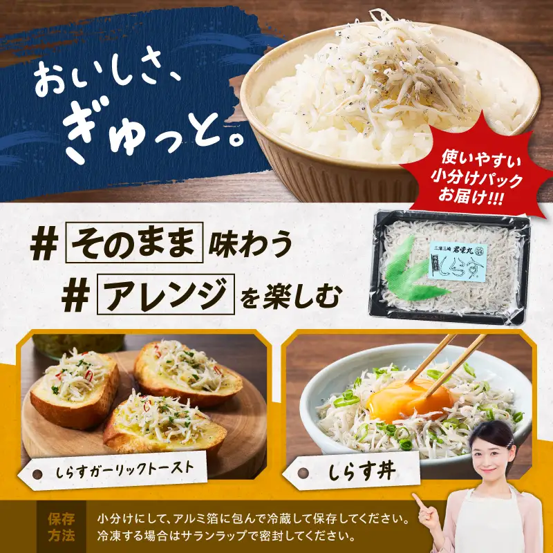 しらす漁師直売！「湘南釜揚げしらすセットA」 M050-001 魚 冷凍