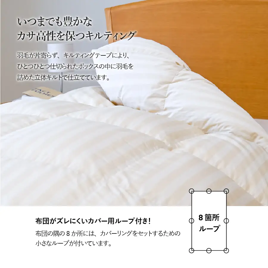 羽毛布団 ちょうどいい中厚タイプ ライトベージュ シングル 合い掛け布団 冬用