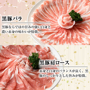 【A03003】南州農場しゃぶしゃぶセット(合計600g・黒豚肩ロース肉200g、黒豚バラ肉200g×2)鹿児島 国産 九州産 黒豚 豚肉 お肉 バラ 肩ロース 切り落とし 切落し スライス しゃぶしゃぶ【南州農場(株)高山ミートセンター】