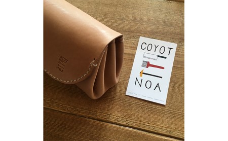 coyotE noa のくったりお財布 革財布 牛革 ヌメ革 天然素材 ハンドメイド 手作り　036-08