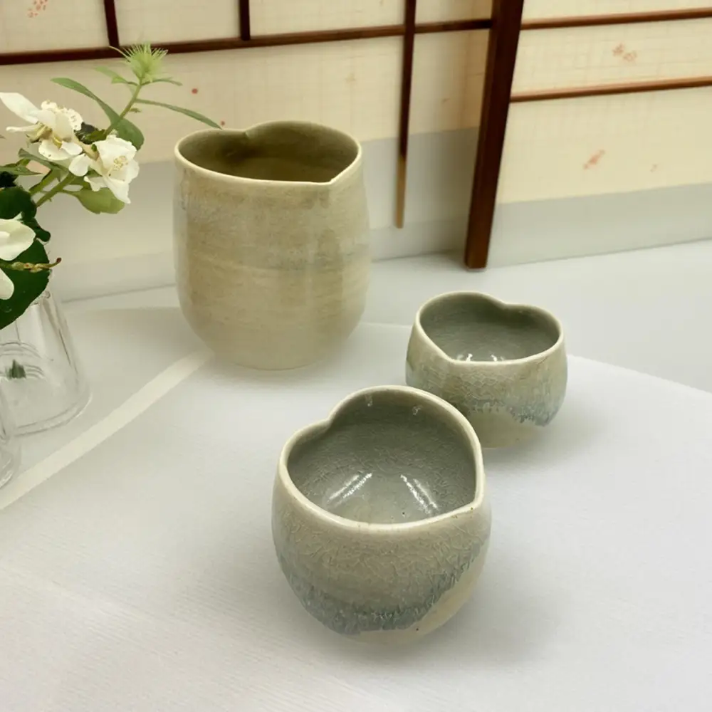 【高取焼宗家】すいんぐハート酒器セット FG1