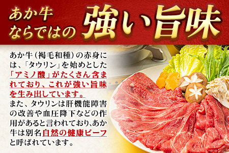 牛肉 赤身 クラシタ ロース すき焼き しゃぶしゃぶ 鍋 クラシタ あか牛 送料無料 肉 牛肉 ロース 肩ロース 600g (300g×2パック) クラシタ あか牛 赤牛 あかうし 《4月上旬-4月末頃出荷》九州 食品 お取り寄せ