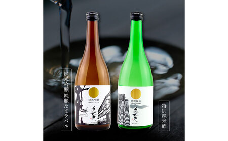 美丈夫 純米吟醸 純麗たまラベル＆特別純米酒  720ml×2本