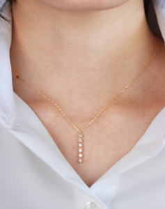 K18 ブラウンダイヤモンド 0.5ct 6連ペンダント 甲府市ジュエリーネックレス【KNO-4460】