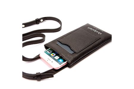 豊岡財布　トラベルモバイルポーチS（ブラック）