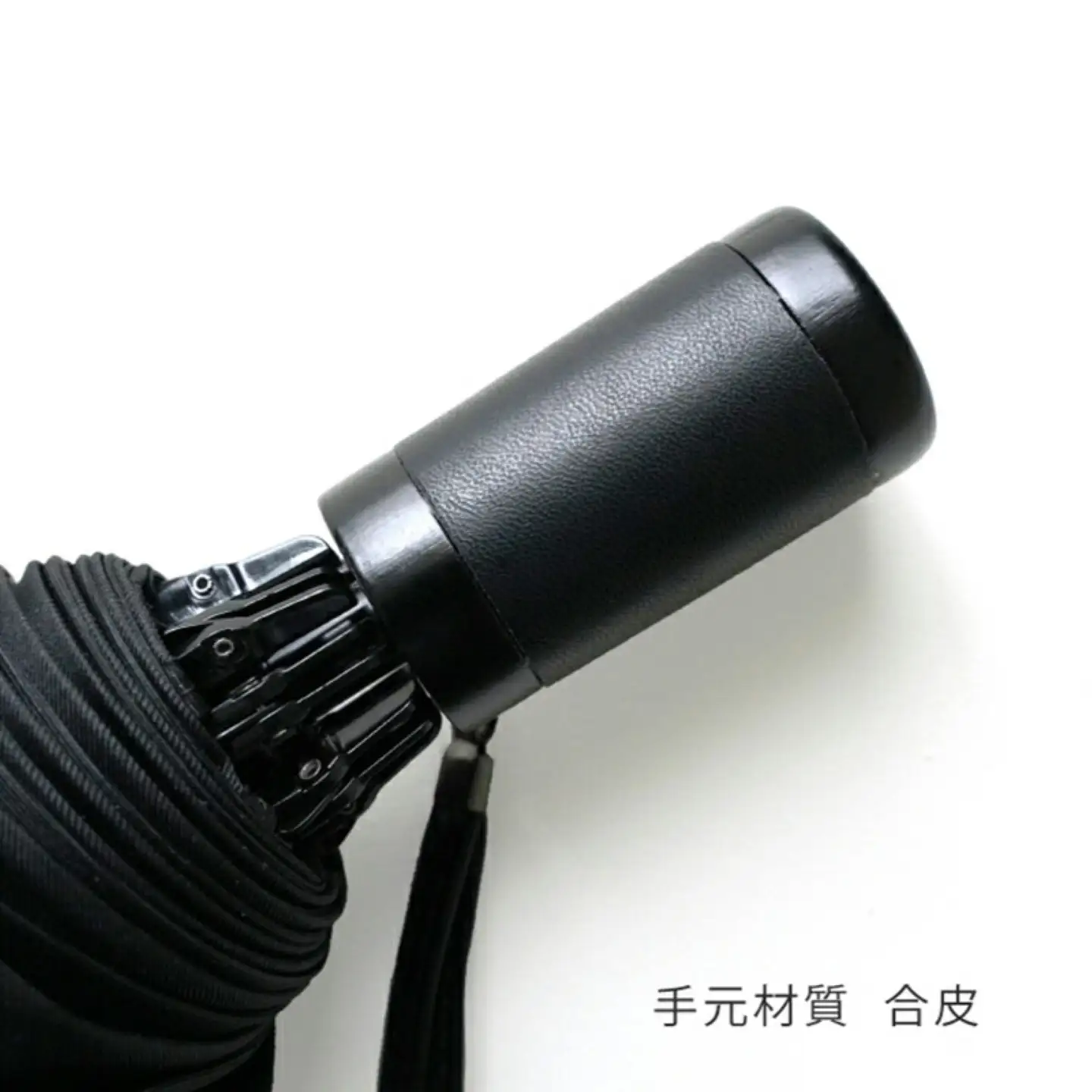 【槙田商店】紳士折たたみ傘　Tie Stripe×Plain　BLACK 高級傘