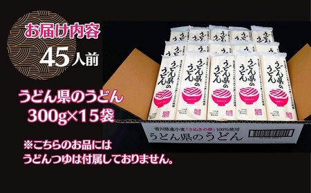 本場 讃岐うどん 乾麺【うどん県のうどん】45人前 300g×15袋入り さぬき 香川県産 おとりよせ 麺類 