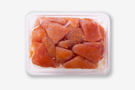 ZI124.無着色辛子明太子切子300ｇ＆明太餃子（14個入り）【辛子明太子】