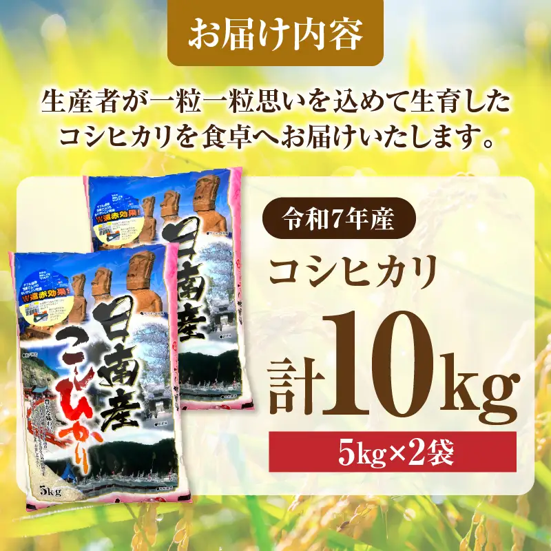 2週間以内に発送 早場米 コシヒカリ 計10kg_FA11-25