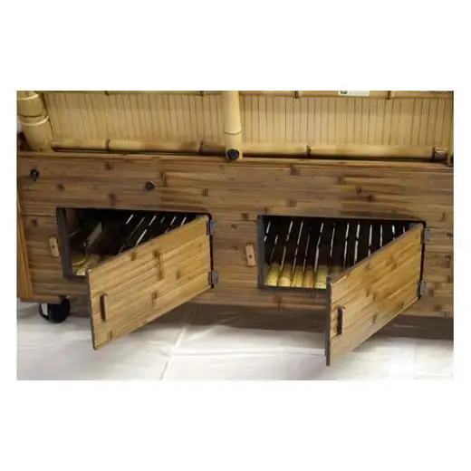 竹家具専門店【梅里竹芸】健康長椅子（3人掛け）＜19-10a＞