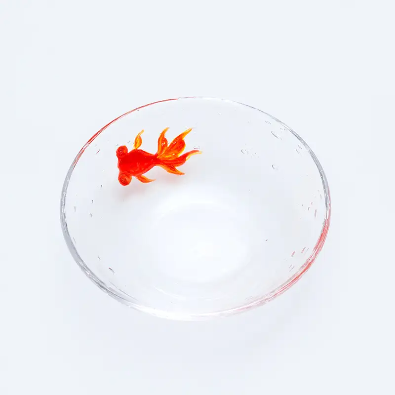 ガラス作家 松尾具美＞金魚豆皿 硝子 ガラス 小皿 皿 金魚 松尾具美