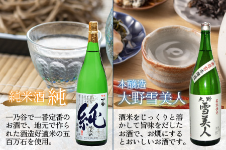 奥越前大野 日本酒 清酒『一乃谷』4種6本飲み比べセット 1.8L × 6本[K-046001]