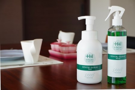 室内用ミストスプレー ヒノキハイブリットミスト（300ml×1本）＆泡状ハンドローション ハイブリッドヴェール（400ml×1本）