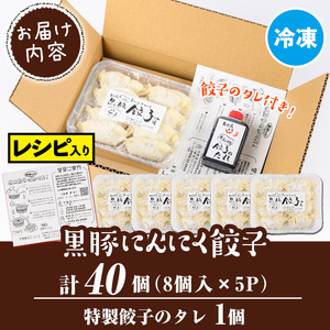 黒豚にんにく餃子 40個 餃子 Z6-01