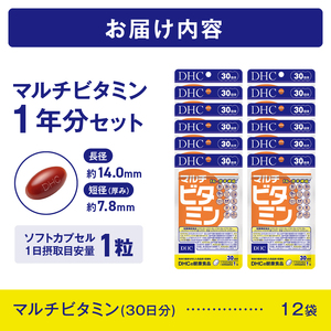 DHC サプリメント マルチビタミン 30日分 12袋 (360日分) セット サプリ 栄養機能食品 11種類のビタミン 抗酸化 栄養 食事で不足 ビタミン摂取 健康食品 [sf014-016]