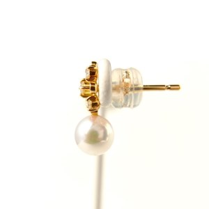 K18YGアコヤ真珠ダイヤモンドピアス(01052636ST)　N17 K027954-H