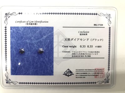 トータル0.7ct　【AAA】ブラックダイヤモンドピアス HRAC-0070