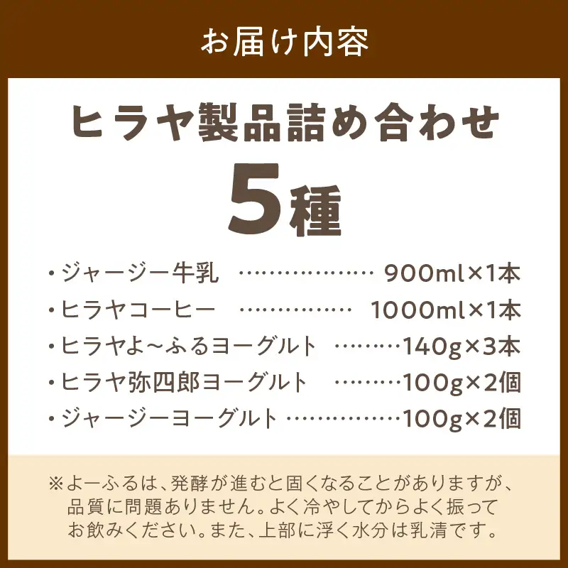 ヨーグルト牛乳等 ヒラヤ詰め合わせ ヨーグルト 牛乳 コーヒー