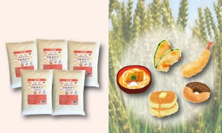 【小麦粉】愛知県産 きぬあかり 国産 薄力粉 1kg×5袋(計5kg)　H008-252