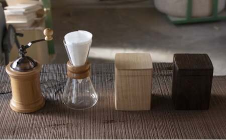 COFFEE STOCKER（コーヒーストッカー）コーヒーストッカー キャニスター KIRIFT キリフト 総国産桐使用 天然蜜蝋仕上げ SDGs製品 工芸品 民芸品 伝統技術 インテリア  FAD-0524