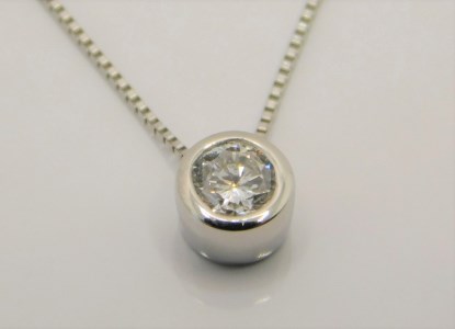 HPｔ950（ハードプラチナ950）【D SI EX H&C】ダイヤモンド0.2ctフクリンペンダント K027916-H