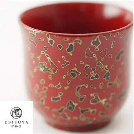 津軽塗　お猪口　赤上_雑貨・日用品 グラス・カップ 食器   装飾品・工芸品  陶器・漆器 _【1142326】