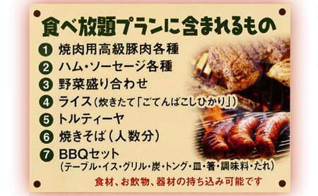 YSC-LAND手ぶらでバーベキュー　食べ放題プラン（2名様） 体験チケット レジャー 