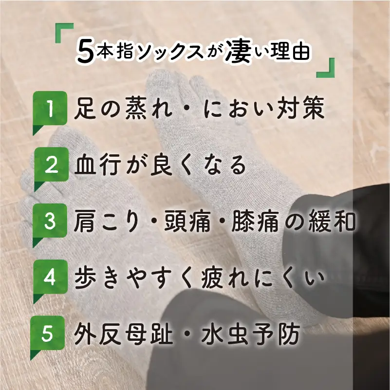 竹紀行5本指サポートソックス(ホワイト3足)【2401T02308_02】