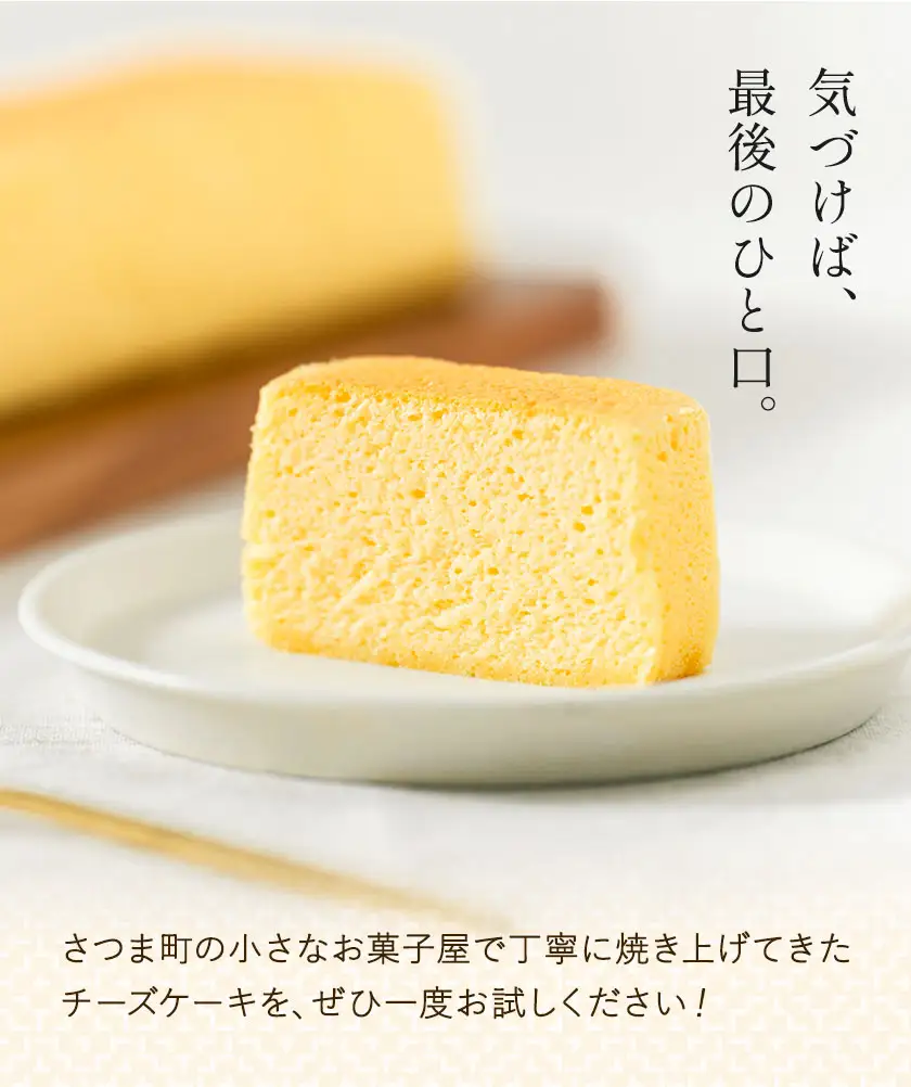 チーズケーキ 2本入 菓子処松屋