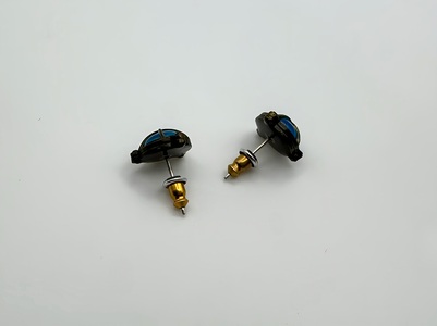 ピアス Steampunk スチームパンク 船舶ライト ピアス 【ブルー】  アクセサリー 