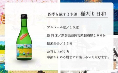 C0-07B越後雪紅梅 四季を旅するお酒 春夏秋冬セット300ml×4本【長谷川酒造】