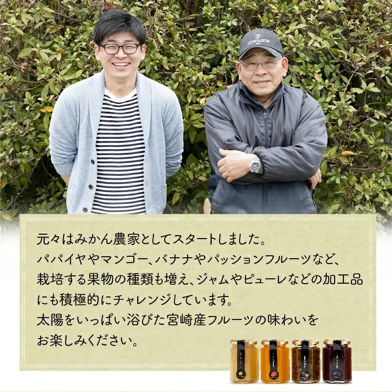 宮崎県産フルーツ 季節のお楽しみジャムセット(150g×4種セット) 宮崎県産 国産 フルーツ ジャム 150g 4種 セット 詰め合わせ 贈答 贈り物 ギフト プレゼント パン ホットケーキ ヨーグルト グルメ お取り寄せ