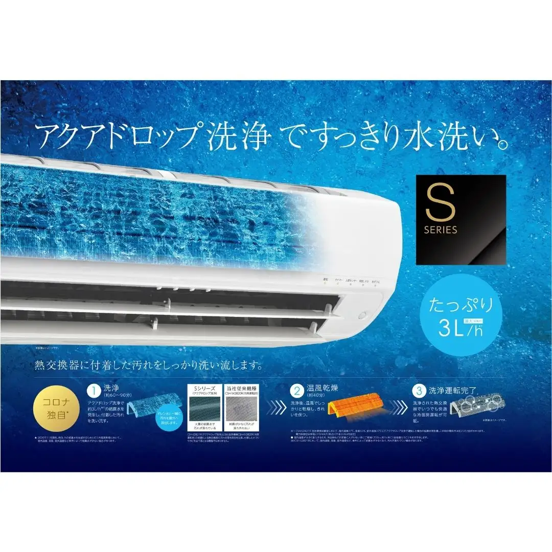 [コロナ] エアコン 工事なし 本体のみ 8畳用 単相100V CSH-S25AR-A(W)  リララSシリーズ エアコン 家電