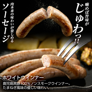 a623 鹿児島黒豚「短鼻豚」無添加ホワイトウィンナー500g(100g×5パック)【鹿児島ますや】国産 ウィンナー 無添加 ウインナー ソーセージ 冷凍 黒豚 ノンスモーク