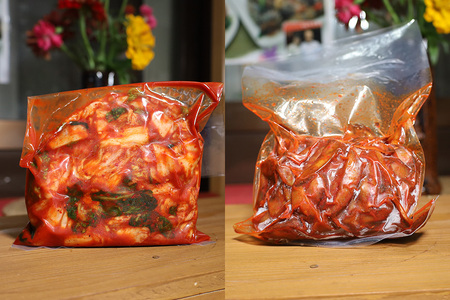 キムチ 6種 (きゅうり らっきょう ごぼう 白菜 季節のキムチ2種 )セット 2.1kg ～ 2.7kg (1袋 約350～450g×6種類)  AF-003