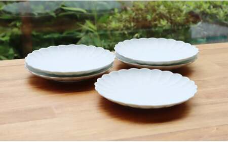 【デザート皿にも！かわいい和食器】有田焼 菊割銘々皿 silk 5枚セット【まるふく】取り皿 取り皿人気 取り皿おすすめ 取り皿セット ケーキ皿 かわいいケーキ皿 シンプルケーキ皿 おしゃれケーキ皿 食器 器 うつわ 35000円 3.5万円 A35-587