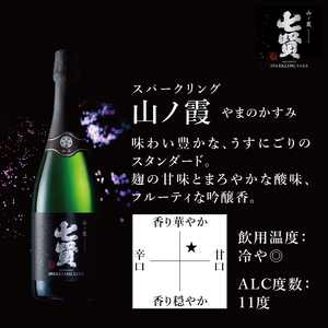 七賢 純米大吟醸絹の味＆スパークリング山ノ霞＆合鴨粕漬け＆わさび漬け 家飲みAセット [h044]