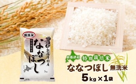 北海道 特別栽培 令和7年産 ななつぼし 5kg 無洗米 精米 米 白米 お米  ごはん ご飯 ライス 道産米 ブランド米 新しのつ米 ふっくら 食味ランキング  産地直送 お取り寄せ カワサキ森田屋 送料無料