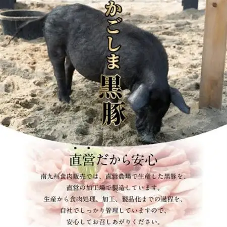 かごしま黒豚モモ切落し1kg ＆ 黒豚ミンチ1.2kg【配送不可地域：離島】【1185934】